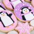 Pink and Purple Penguin Cookies