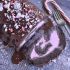 Peppermint ice cream dark chocolate cake roll