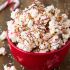 Peppermint bark popcorn