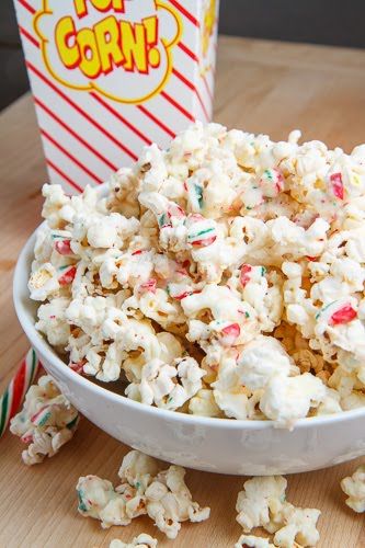Peppermint candy cane popcorn