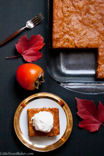 Persimmon pudding cake