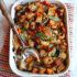 Simple herb stuffing with pancetta and persimmons