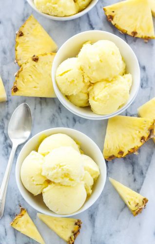 Pina colada sorbet