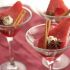 Poached pomegranate spiced pears