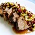 Pomegranate brisket with cranberry succotash