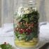 Pomegranate and Pear Salad in a Mason Jar