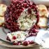 Pomegranate Jeweled White Cheddar, Toasted Almond And Crispy Sage Cheeseball