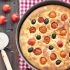Potato Focaccia with Olives and Cherry Tomatoes