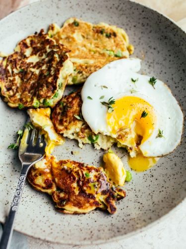 Potato, Pea & Leek Pancakes