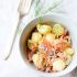 Potato Salad with Feta Dressing and Smoked Salmon