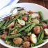 Potato salad with green beans and asparagus