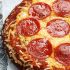 Pretzel crust pizza
