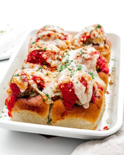 Pull Apart Meatball Garlic Bread Sliders