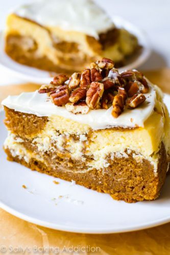 Pumpkin cake cheesecake