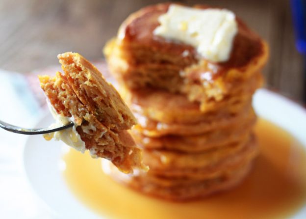 Fluffy pumpkin pancakes