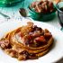 Pumpkin Spice Pancakes with Candied Bacon Apple Topping