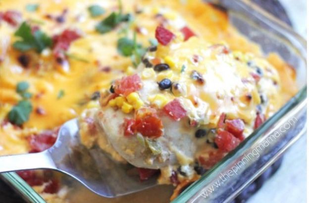 ONE DISH QUESO CHICKEN BAKE