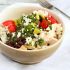 Quick Chicken Burrito Bowl with Cilantro Dressing