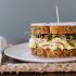 Radish and egg salad sandwiches