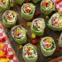 Rainbow veggie pinwheels