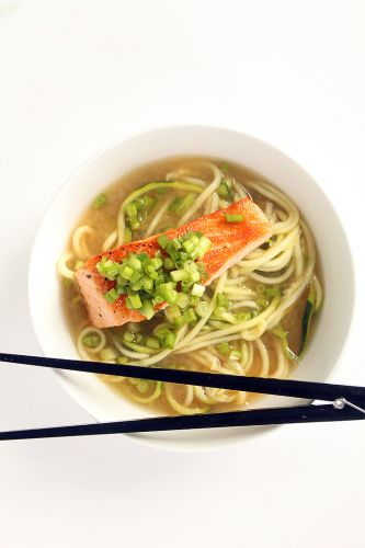 Ginger Seared Salmon with Noodles