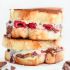 Raspberry and chocolate with almonds grilled cheese