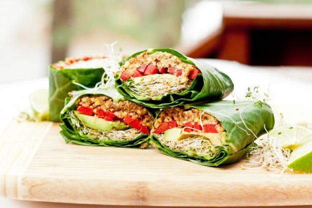 Raw Vegan Collard Wraps
