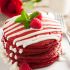 Red Velvet Pancakes with Cream Cheese Glaze