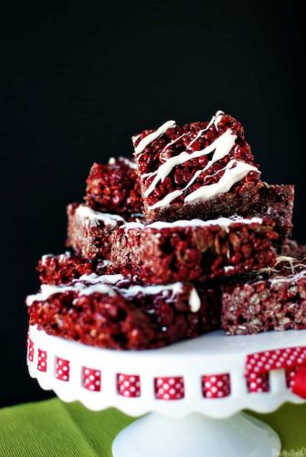 Red Velvet Rice Krispy Treats