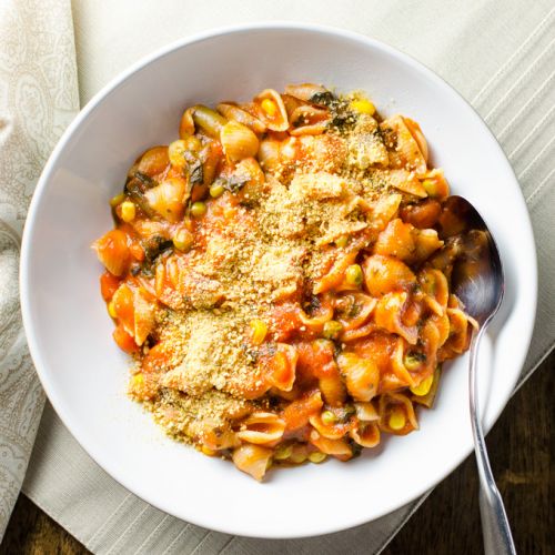 Rice Cooker Pasta and Veggies