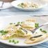 Ricotta and spring pea ravioli in a sage butter sauce