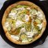 Ricotta & squash blossom pizza
