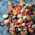 Ravishing roasted vegetables with pomegranate and gorgonzola