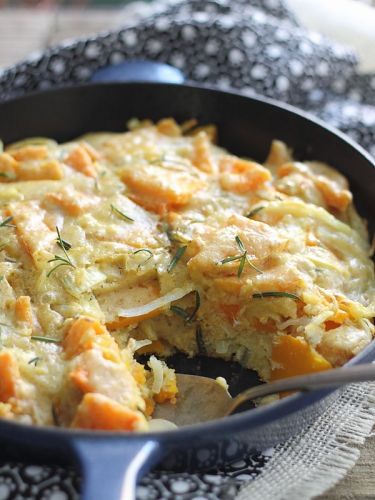 Rosemary Butternut Squash Skillet Pie