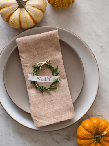 Use rosemary for napkin rings