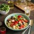 rosmarino pasta with roasted tomatoes, feta and olives