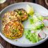 Saffron, Ricotta And Pea Pancakes