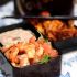 Salmon and marinated shrimp salad