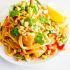 Seared Salmon Pasta with Coconut Milk Chili Sauce