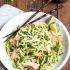 Asian salmon zucchini noodle bowl