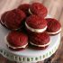 Semi homemade red velvet cake sandwich cookies