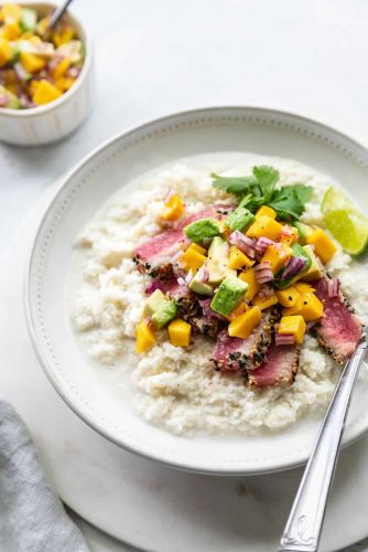 Sesame Crusted Tuna with Mango Salsa