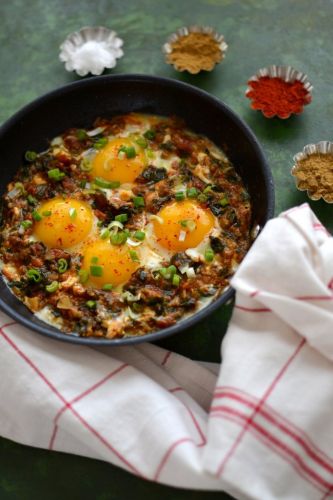 Spinach & Scallion Shakshuka