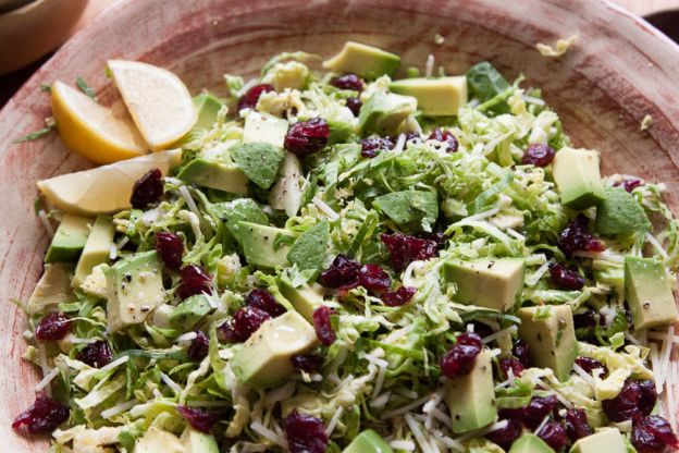 Shredded Brussels sprouts salad