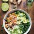 shrimp and avocado salad with miso dressing