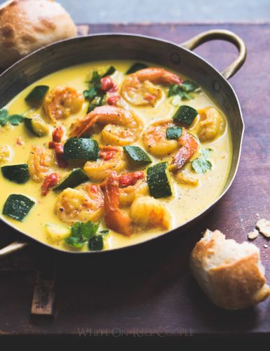 Shrimp And Zucchini Coconut Curry