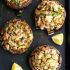 Shrimp-stuffed portobello mushrooms