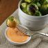 Roasted brussels sprouts with sriracha aioli