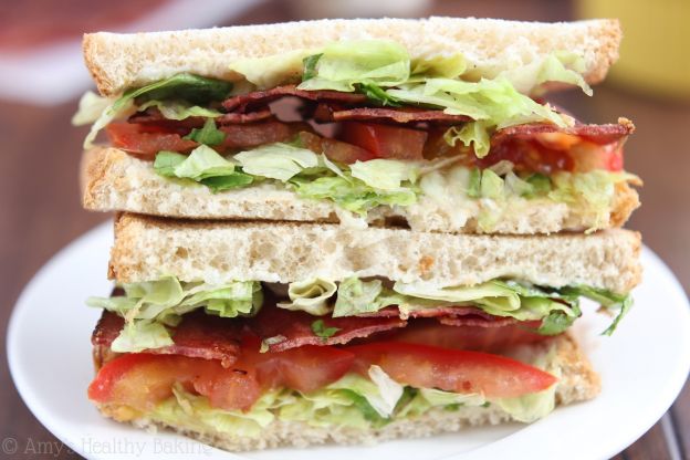 Skinny BLTs with White Garlic Sauce