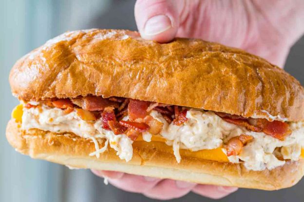 Slow Cooker Chicken Bacon Ranch Sandwiches